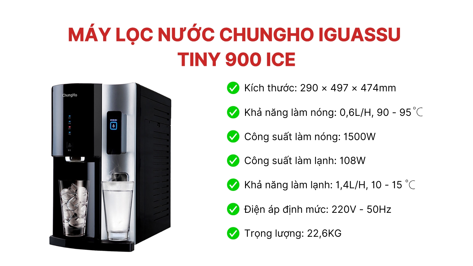 May loc nuoc ChungHo Iguassu Tiny 900 ICE