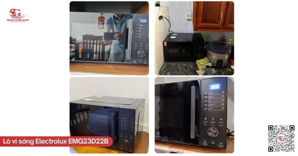 trải nghiệm người dùng sau khi sử dụng lò vi sóng Electrolux EMG23D22B