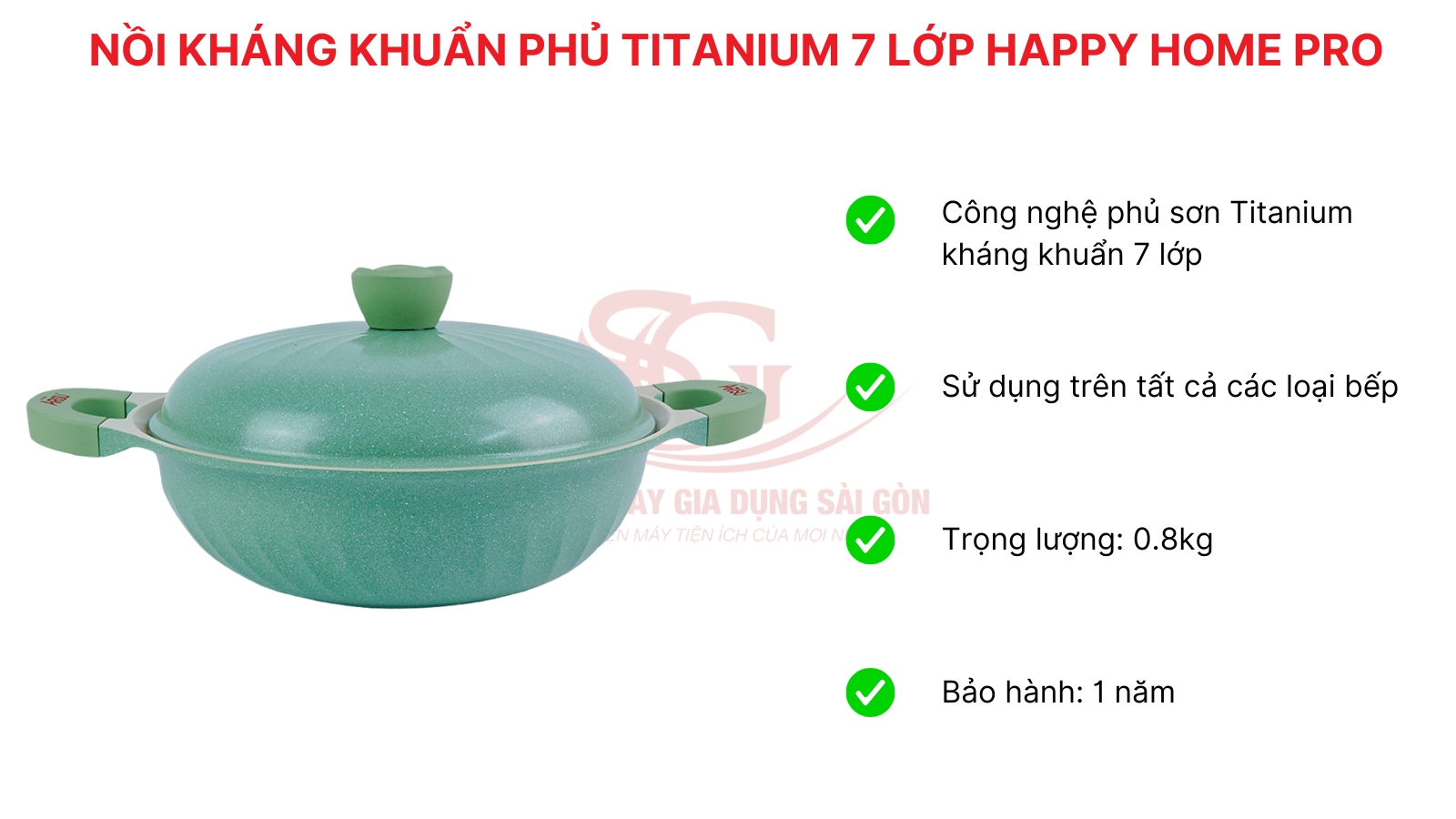 Noi khang khuan phu titanium 7 lop Happy Home Pro