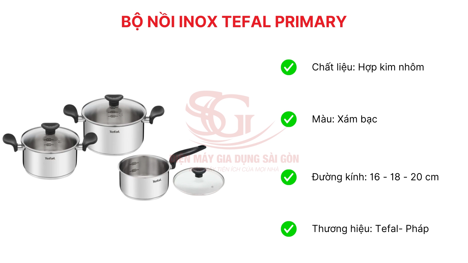 Bo noi inox Tefal Primary