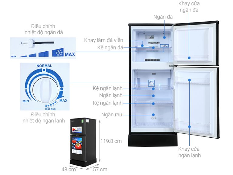 Đánh giá Tủ lạnh Funiki 120 lít HR T6120TDG: tính năng, cách chọn và kinh nghiệm sử dụng
