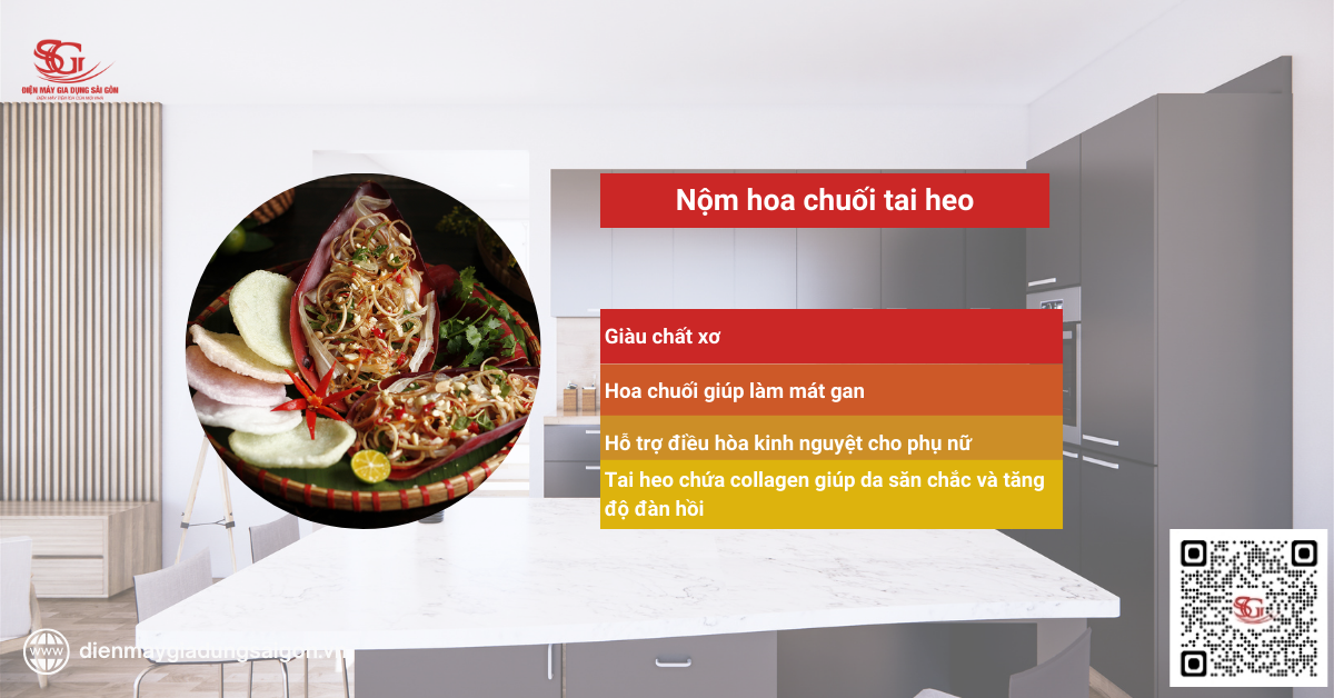 Nộm hoa chuối tai heo món ăn giải nhiệt thanh mát giòn ngon