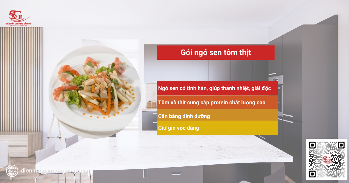 Gỏi ngó sen tôm thịt món ăn tươi ngon thanh mát giải nhiệt