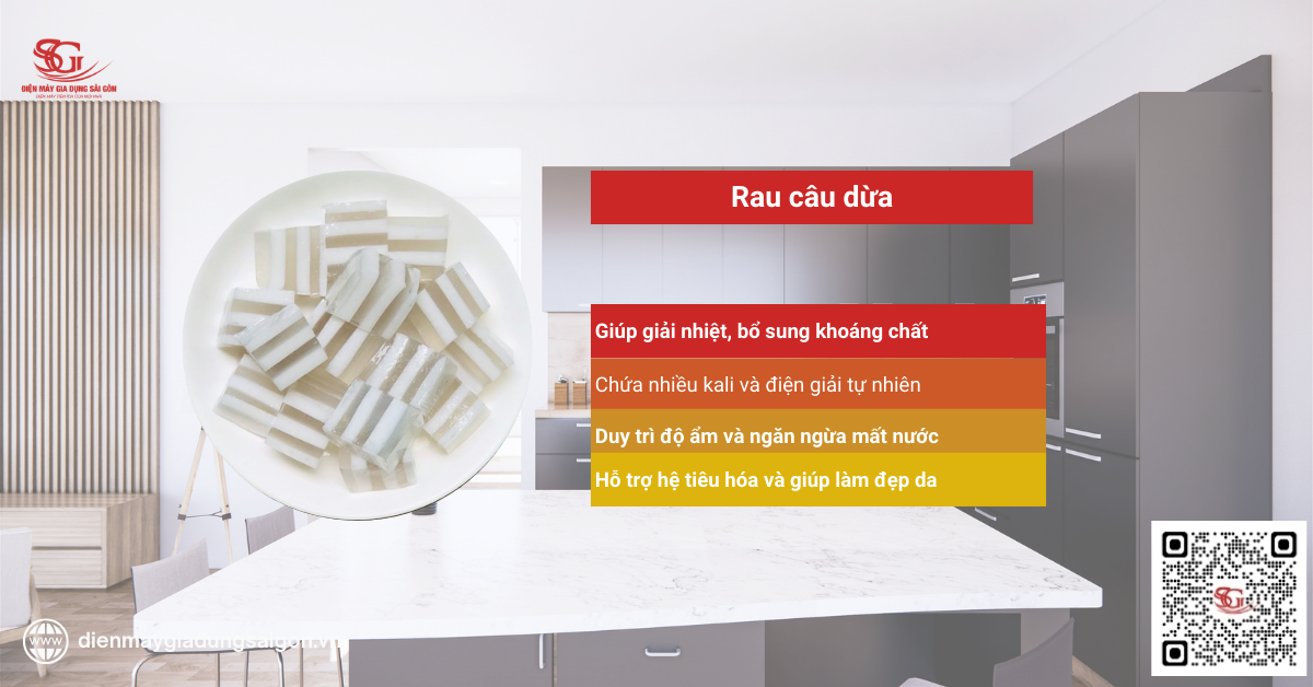Rau câu dừa món tráng miệng giải nhiệt thanh ngọt