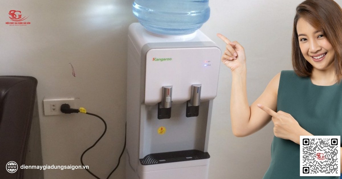 Cách sử dụng cây nước nóng lạnh Kangaroo bình úp