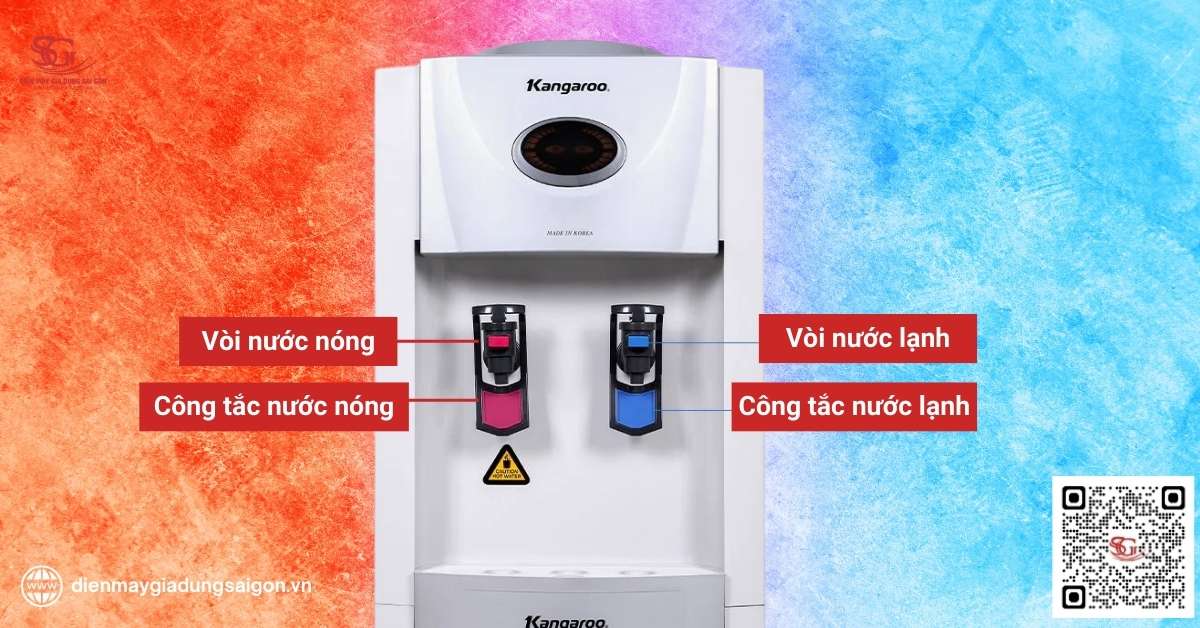 Cách sửa cây nước nóng lạnh Kangaroo không ra nước nóng-lạnh