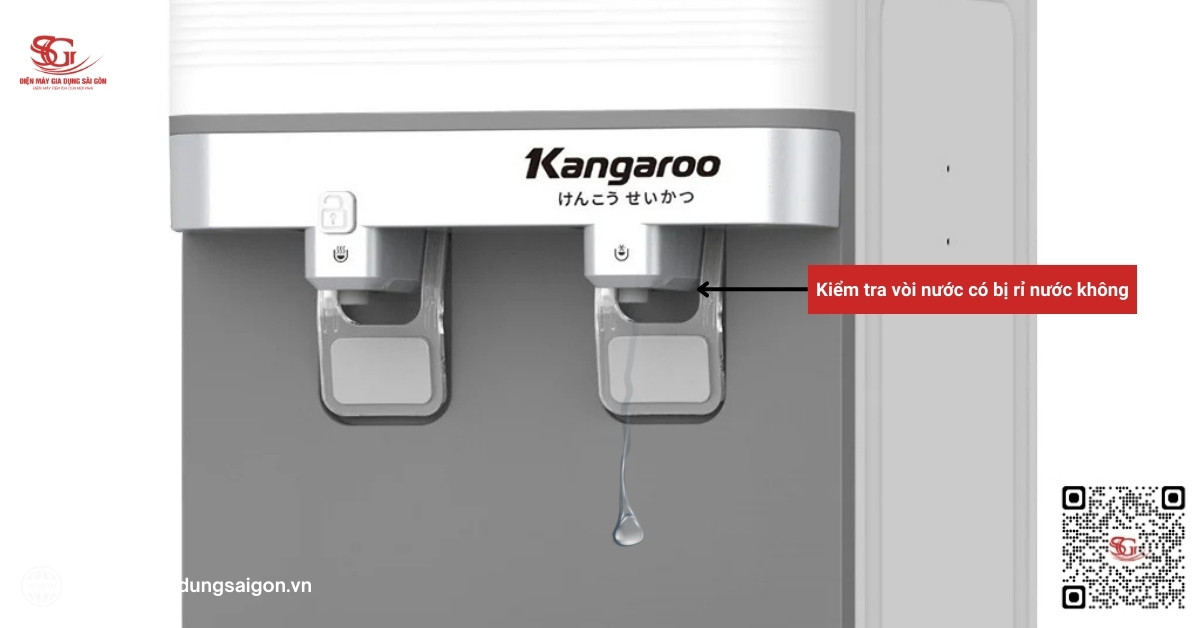 Cách sửa cây nước nóng lạnh Kangaroo bị rò nước