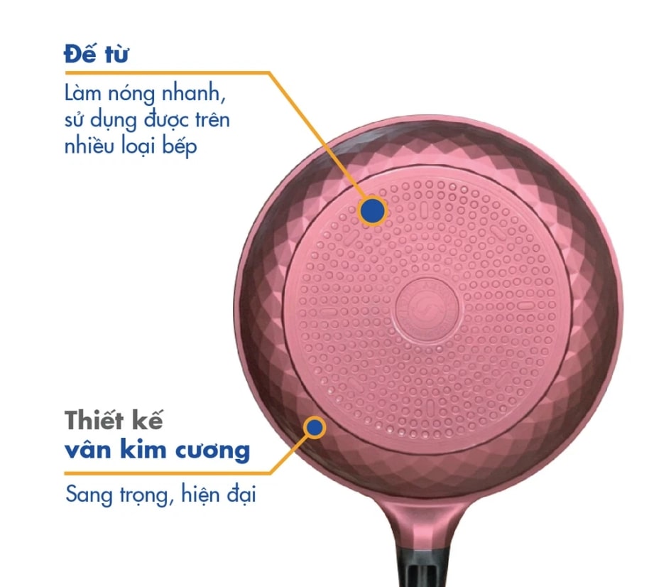 chảo chống dính Diamond Korea King KFP-28DI