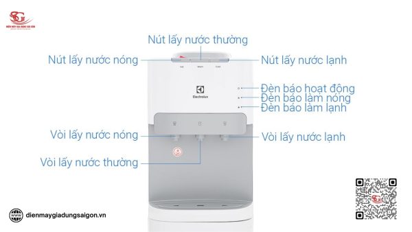 Cây Nước Nóng Lạnh Electrolux với thiết kế hiện đại