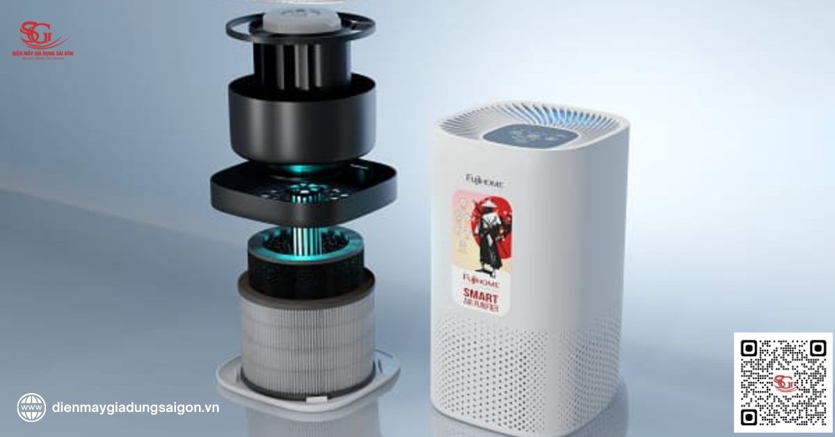 Máy lọc không khí thông minh Fujihome AP8026US tạo không khí trong lành cho không gian sống