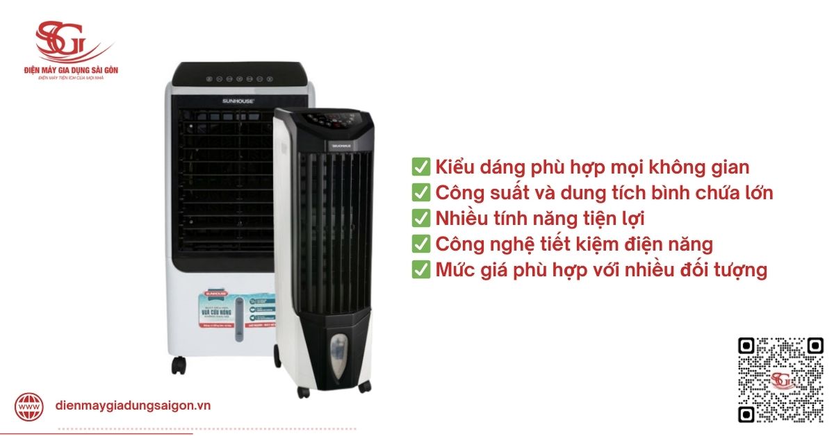 đánh giá quạt diều hòa sunhouse có tốt không