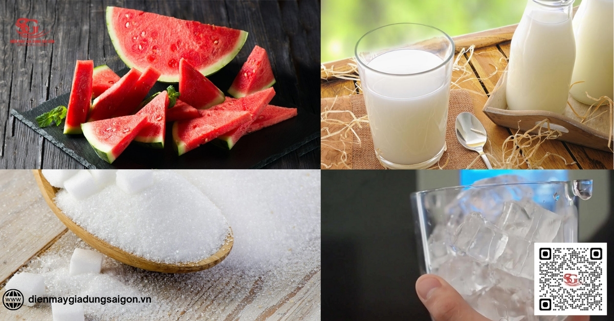 Cách làm sinh tố dưa hấu với sữa tươi