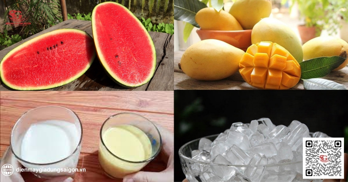 Cách làm sinh tố dưa hấu xoài