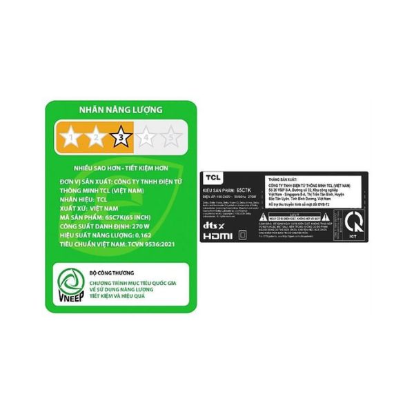 Google Tivi QD-Mini LED TCL AI 4K 65 inch 65C7K