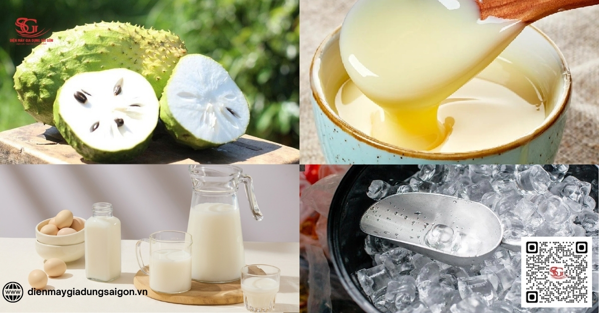 Nguyên liệu làm sinh tố mãng cầu