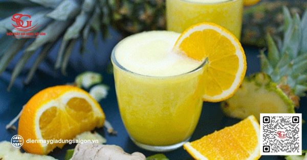 Cách làm nước ép dứa chanh gừng 