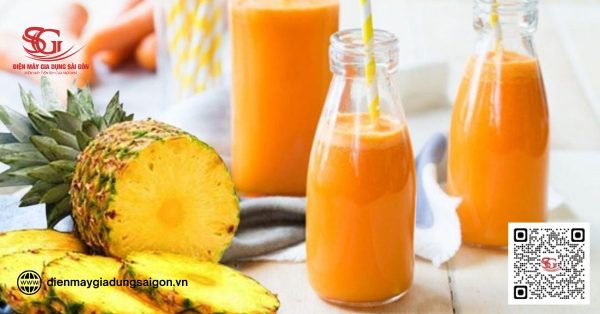 Cách làm nước ép dứa cà rốt 