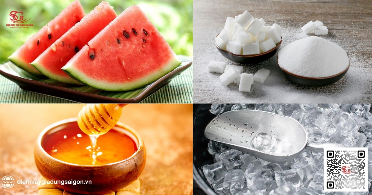 Nguyên liệu làm sinh tố dưa hấu