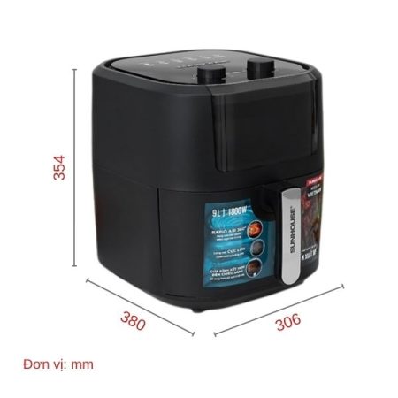 Nồi chiên không dầu Sunhouse SHD4037 9 lít
