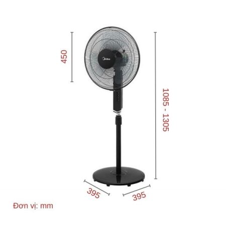 Quạt đứng Midea FS40-10NAVN(K) 55W