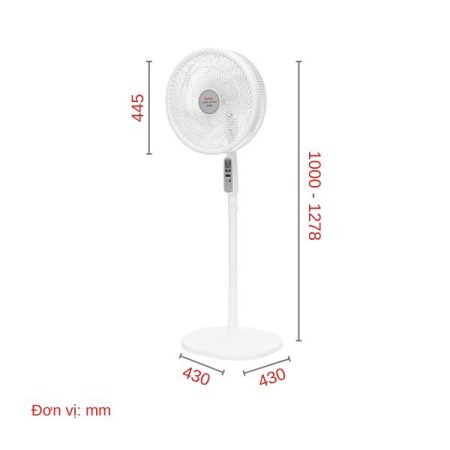 Quạt đứng Tefal 7 cánh VH699690 60W