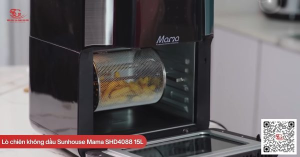 Công nghệ Rapid Air trên lò chiên không dầu Sunhouse Mama SHD4088 15 lít