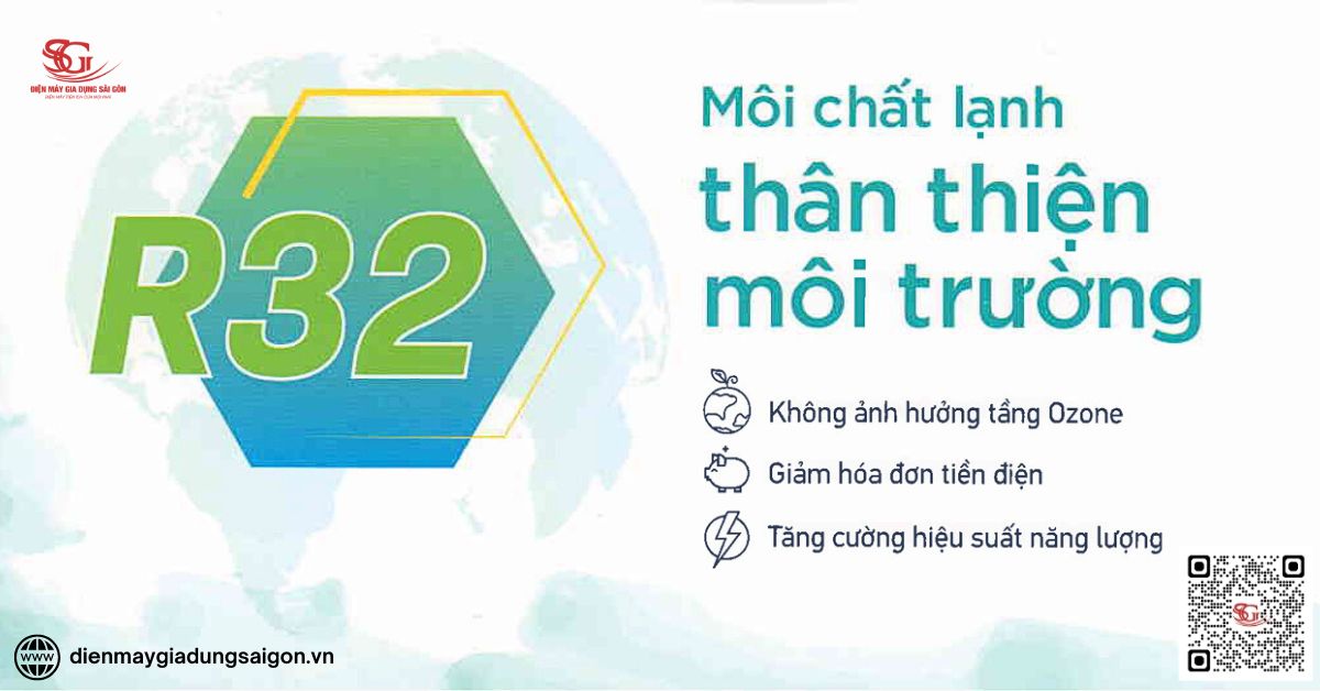Máy lạnh Fujitsu sử dụng môi chất làm lạnh gas R32 