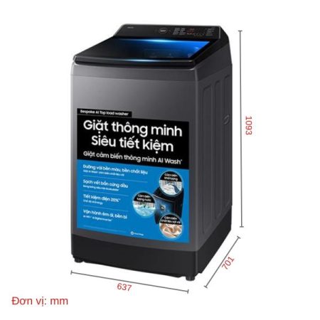 Máy giặt Samsung Inverter 19 kg WA80F19B9BSV_ĐMGDSG