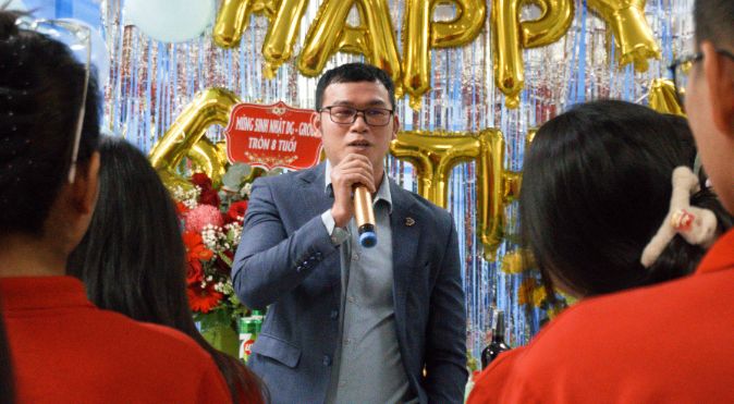 Ông Phan Văn Lân, Giám Đốc Công ty Diamond-G phát biểu chúc mừng