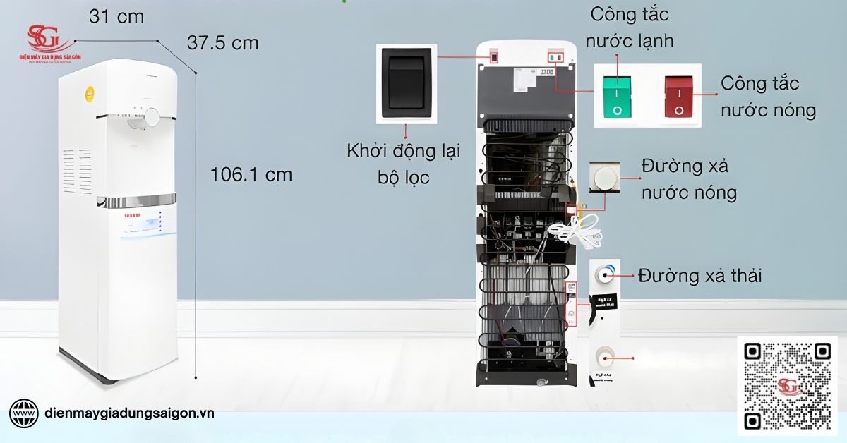 Cấu tạo và nguyên lý hoạt động cây nước nóng lạnh Kangaroo