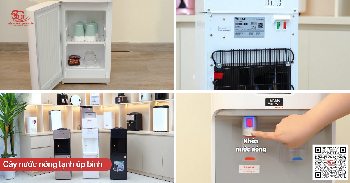 Lựa chọn cây nước nóng lạnh úp bình cho gia đình