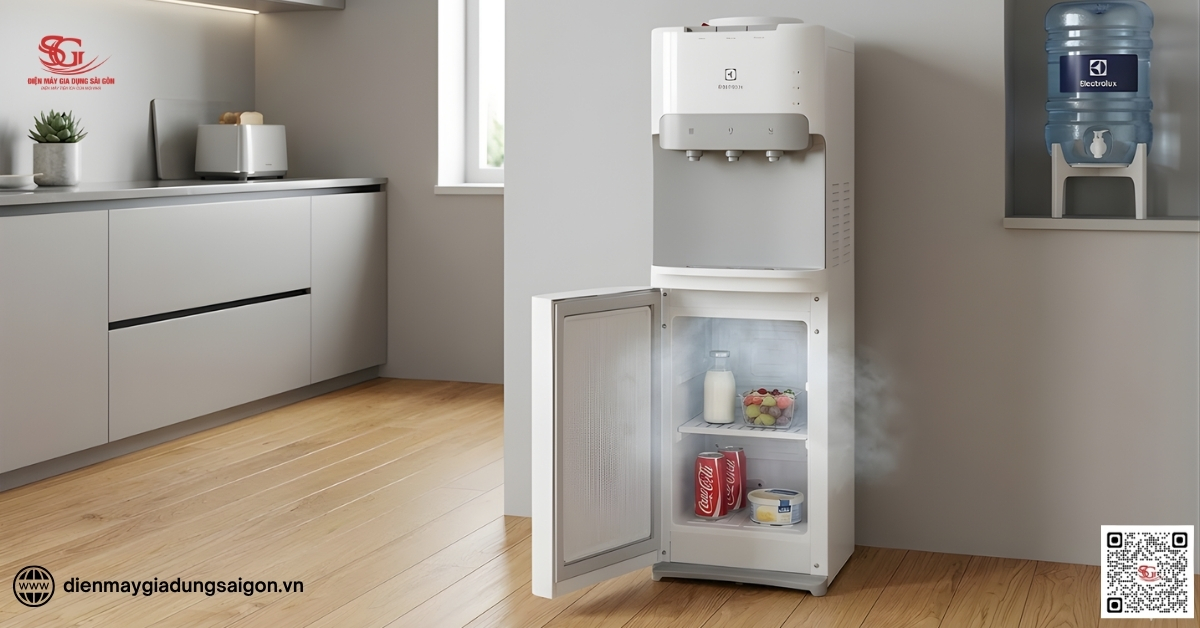Electrolux EQALF01TXWV trắng hiện đại tích hợp khoang lạnh bảo quản