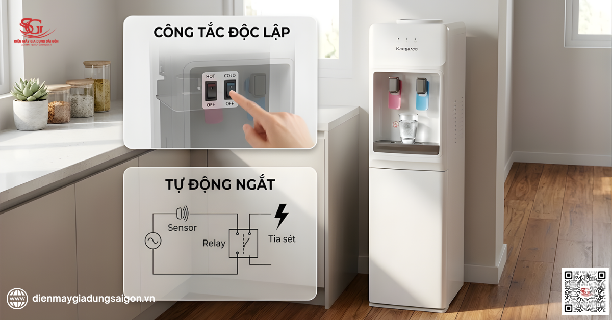 Kangaroo KG31A3 công tắc nóng lạnh độc lập và tự động ngắt điện