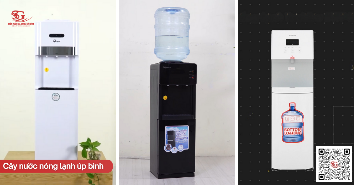 Các thương hiệu cây lọc nước nóng lạnh úp bình uy tín