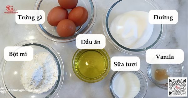 Nguyên liệu làm bánh gato