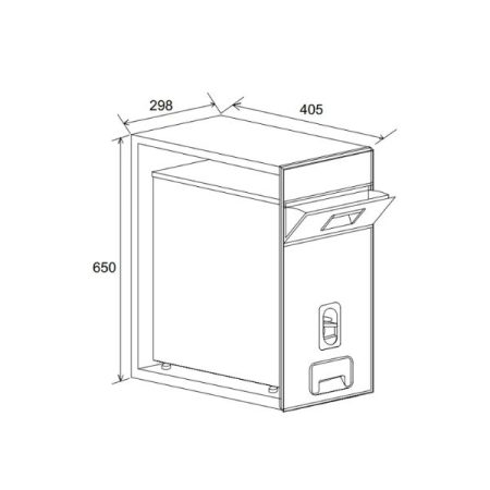Thùng đựng gạo âm 300mm Hafele 549.32.991_ĐMGDSG