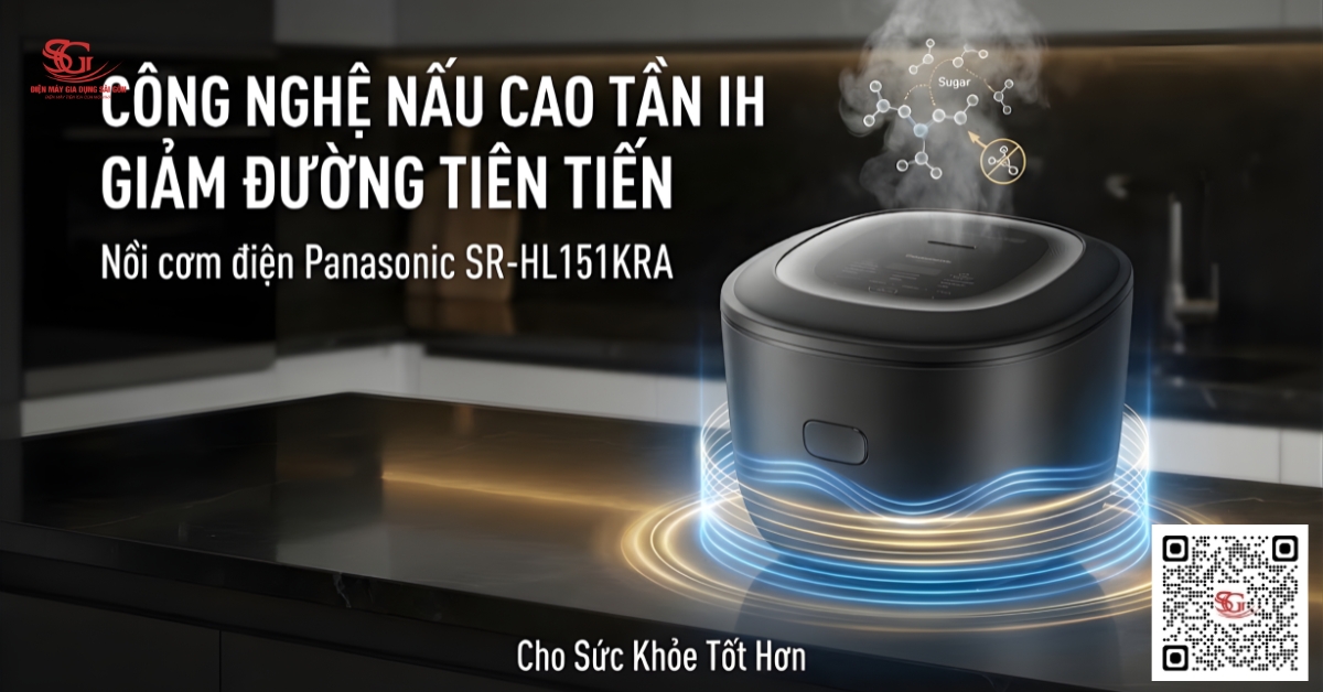 Công nghệ nấu cao tần IH giảm đường tiên tiến của Panasonic SR-HL151KRA