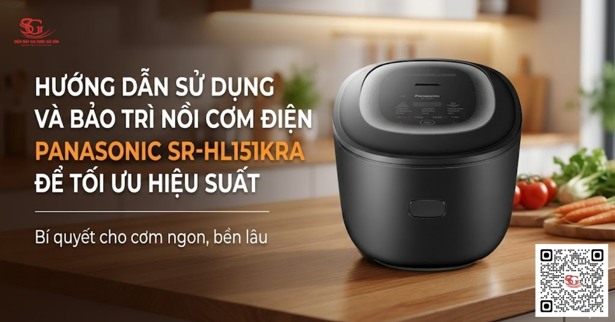 Hướng dẫn sử dụng và bảo trì nồi cơm điện Panasonic SR-HL151KRA để tối ưu hiệu suất