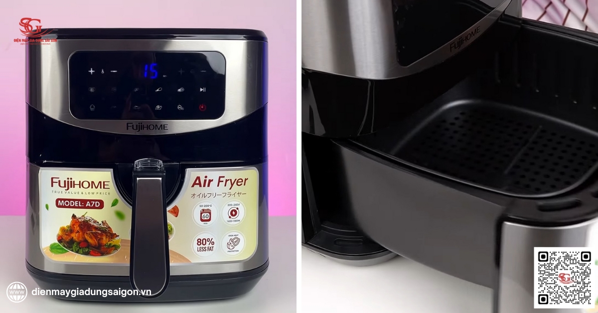 Nồi chiên không dầu 8 Lít Fujihome A7D 