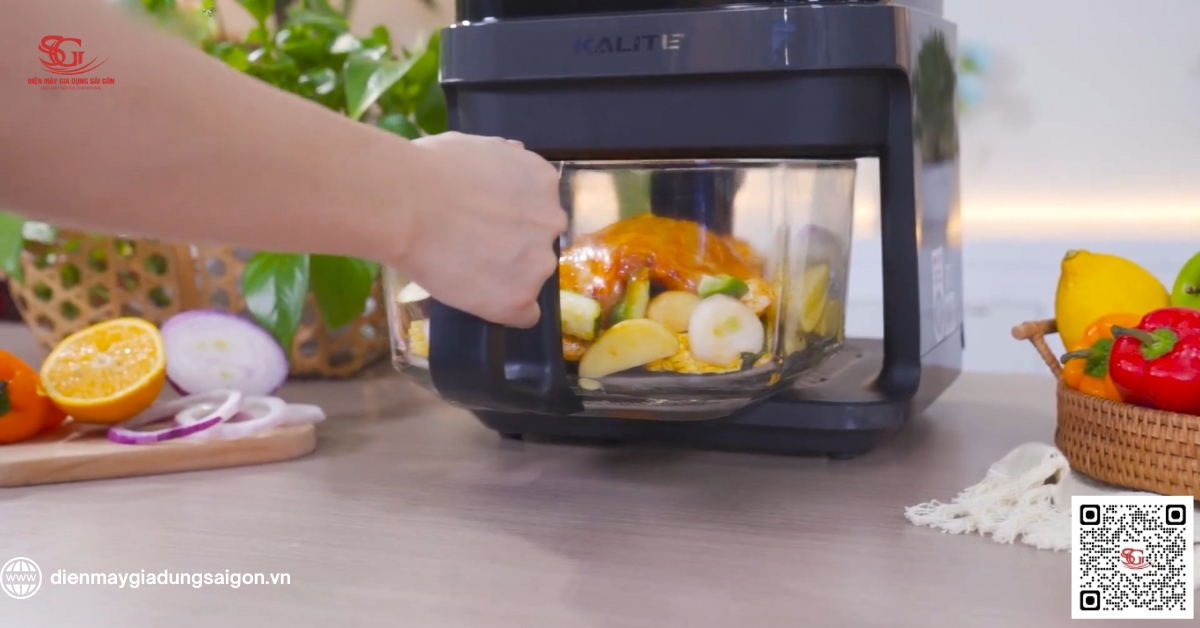Giỏ chiên/lòng nồi thủy tinh Borosilicate trong suốt