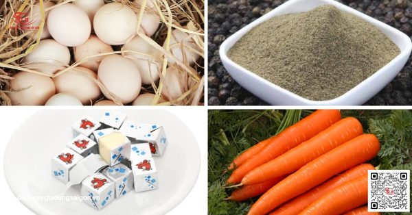 Nguyên liệu nấu cháo gà béo ngậy
