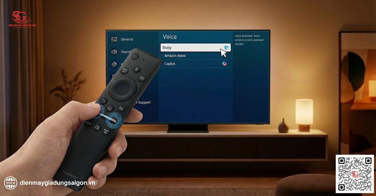 Chọn trợ lý giọng nói cho tivi Samsung