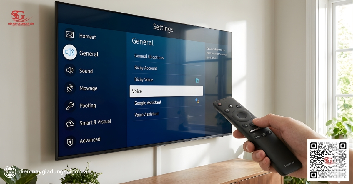 Kiểm tra trên remote có nút micro hay không trước khi cài đặt điều khiển giọng nói