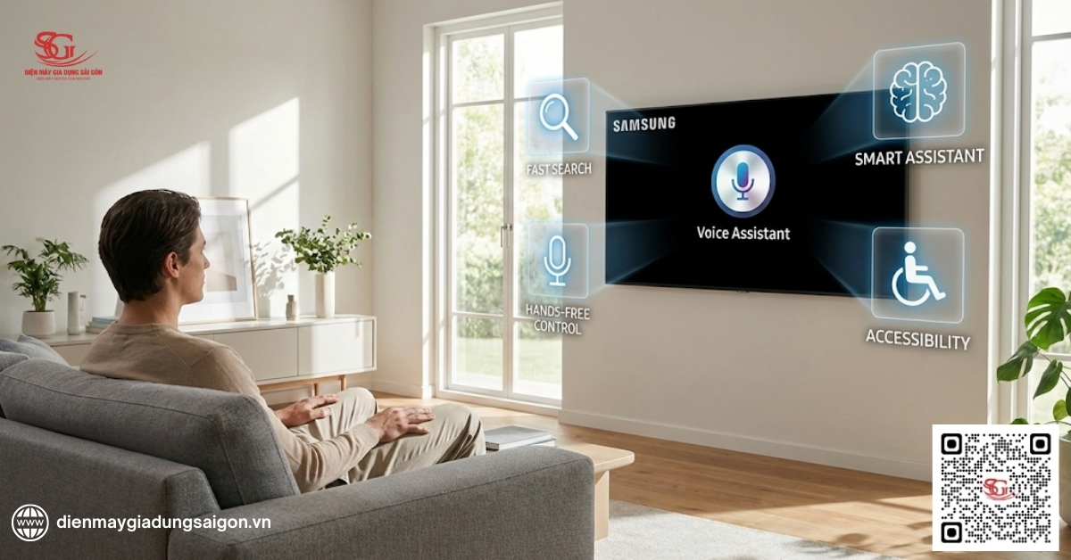 Những lợi ích khi cài đặt điều khiển giọng nói trên tivi Samsung