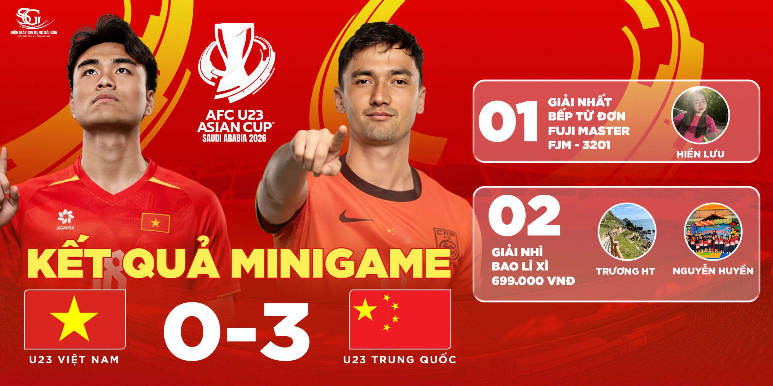 KẾT QUẢ MINIGAME “ĐOÁN TỈ SỐ HAY – NHẬN QUÀ NGAY”