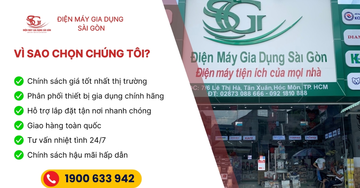 Điện Máy Gia Dụng Sài Gòn – Địa chỉ mua nồi chiên không dầu chính hãng, uy tín