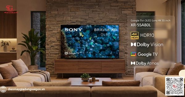 Google Tivi OLED Sony 4K 55 inch XR-55A80L