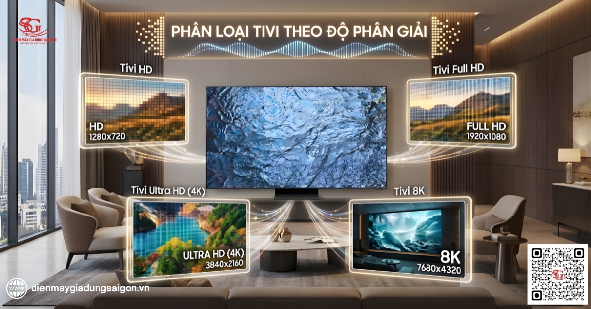 Phân loại tivi theo độ phân giải