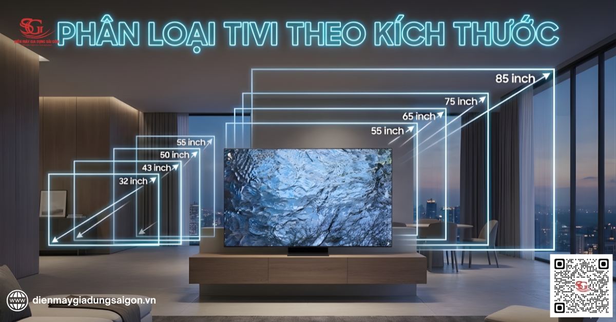 Phân loại tivi theo kích thước