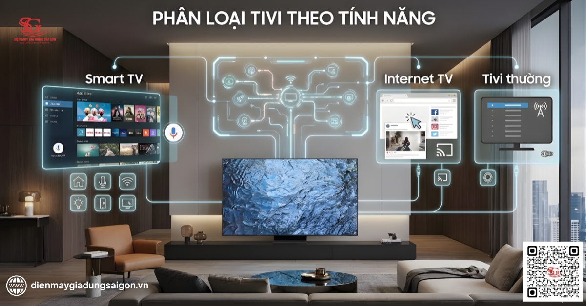 Phân loại tivi theo tính năng 